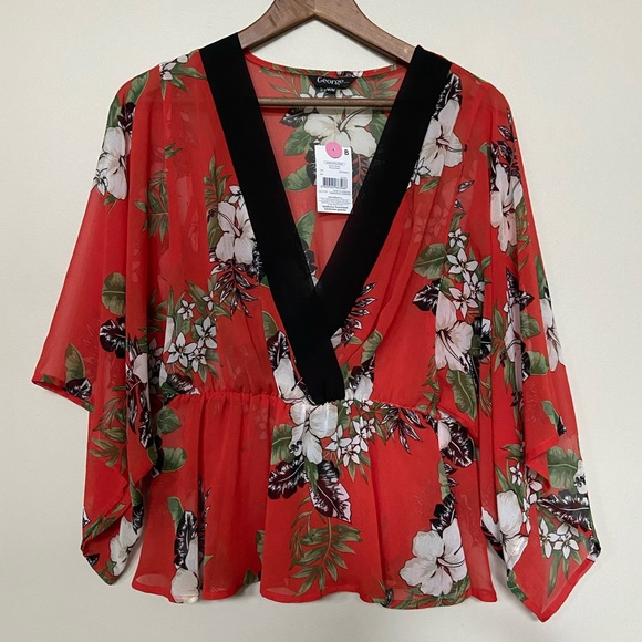 🔸 George 🔸 bright floral blouse - Picture 1 of 6